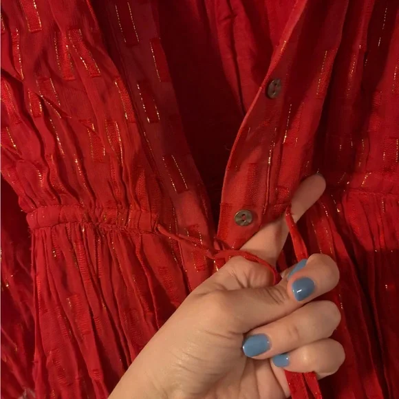 Anthropologie Allene Shimmer Maxi Dress Size L - Picture 6 of 11